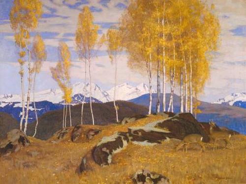 Adrian Scott Stokes Autumn in the Mountains oil painting picture